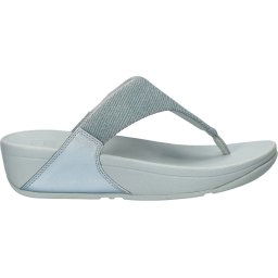 FitFLop Lulu Shimmer Lux - maat 40 - dames teenslipper - Licht blauw