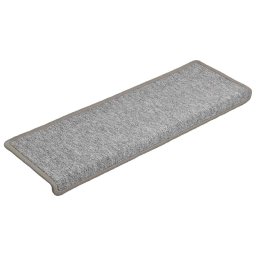 vidaXL Trapmatten 30 st 65x21x4 cm lichtgrijs met rechthoekige rand