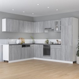vidaXL Hanghoekkast Lyon 57x57x60 cm bewerkt hout grijs sonoma eikenkleurig