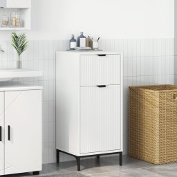 vidaXL Badkamer Kast Wit 39,5 x 36 x 88 cm Bewerkt hout, Metaal