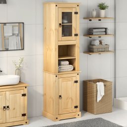 vidaXL Badkamerkast Corona 50x40x185 cm massief grenenhout