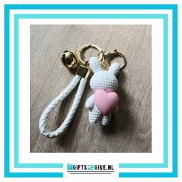 Sleutelhanger/ Tas Bedel Beer Wit