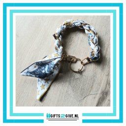Telefoon Armband Sjaal Wit met Sterren