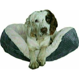 ROSEWOOD HONDENMAND OVAAL JUMBO CORD PLUCHE GRIJS / CREME 81,5 CM