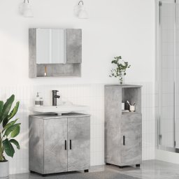 vidaXL Badkamermeubelset 3 st Beton Grijs 61 x 35 x 64 cm