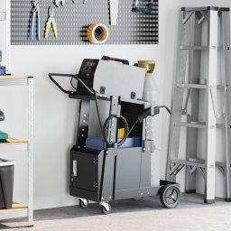 vidaXL Laswagen Zwart 91 x 47 x 96 cm Staal