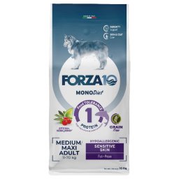 10kg Forza 10 Mono Diet Medium & Large Gevoelige Huid met Vis droogvoer voor honden