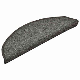 vidaXL Trapmatten 30 st 56x17x3 cm donkergrijs halfrond