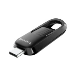 SanDisk ULTRA SLIDER 128GB USB 3.2 Gen 1 400 MB/s USB-sticks Zwart