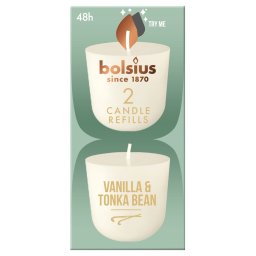 Bolsius 2 Candle Refills Vanilla & Tonka Bean