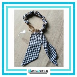 Telefoon Armband Zwart met Wit