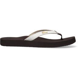 Reef Star Cushion - maat 38.5 - Sassybrown/White Dames Slippers - Bruin/Wit