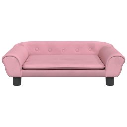 vidaXL Kinderbank 70x45x26 cm fluweel roze