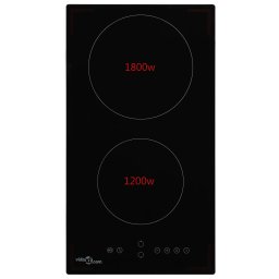vidaXL Keramische kookplaat met 2 kookzones aanraakbediening 3000 W