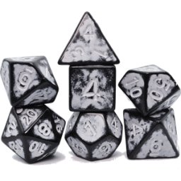RPG Dice Set - Timeworn White