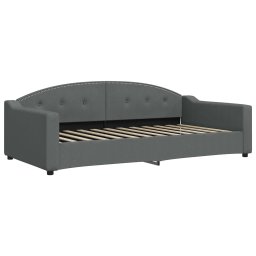 vidaXL Slaapbank met matras 100x200 cm stof donkergrijs