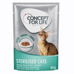 48x85g Sterilised Cats in Saus Concept for Life Kattenvoer
