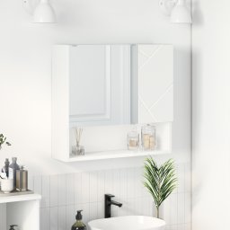 vidaXL Spiegelkast Wit 59 x 17 x 55 cm Bewerkt hout