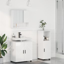 vidaXL Badkamermeubelset 3 st Hoogglans wit 61 x 35 x 64 cm