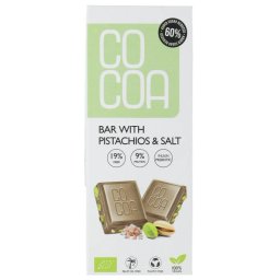 Cocoa Chocolade Pistachios & Salt Reep