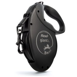 flexi Black Edition harnasriem 8 m maat L: tot 50 kg voor honden