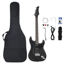 vidaXL Gitaar voor beginners elektrisch met tas 4/4 39" zwart