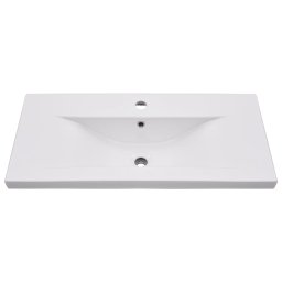 vidaXL Inbouwwastafel 81x39,5x18,5 cm keramiek wit