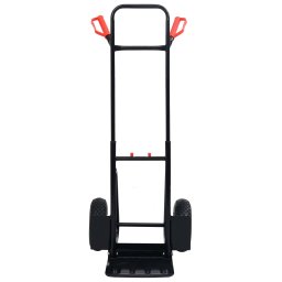 vidaXL Steekwagen telescopisch 200 kg zwart en rood