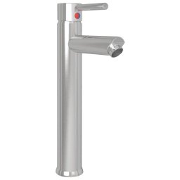 vidaXL Wastafel met kraan en pop-up afvoer gehard glas bruin