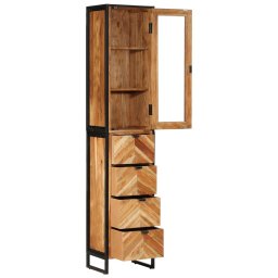 vidaXL Badkamerkast 40x27x190 cm ijzer en massief acaciahout