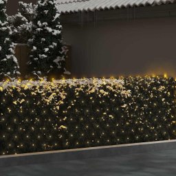 vidaXL Kerstnetverlichting 204 LED's binnen en buiten 3x2 m warmwit