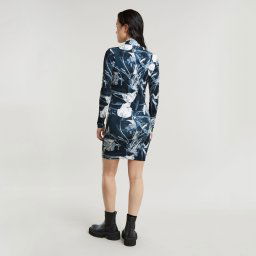 Printed Slim Jurk - Meerkleurig - Dames