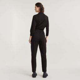Shirt Jumpsuit - Zwart - Dames