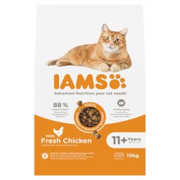 Dubbelpak: 2x10kg IAMS Advanced Nutrition Senior droogvoer voor katten 11+ met kip