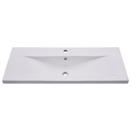 vidaXL Inbouwwastafel 101x39,5x18,5 cm keramiek wit