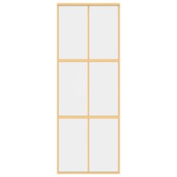 vidaXL Schuifdeur 76x205 cm helder ESG-glas en aluminium goudkleurig