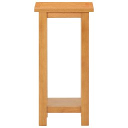 vidaXL Bijzettafel 27x24x55 cm massief eikenhout