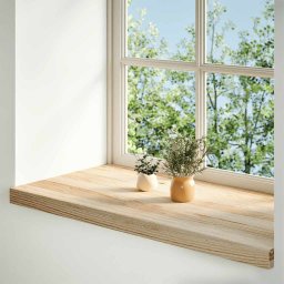 vidaXL Vensterbanken 2 st onbehandeld 90x40x2 cm massief eikenhout