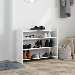 vidaXL Schoenenrek 80x25x62 cm bewerkt hout wit