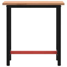 vidaXL Werkbank 80x55x81,5 cm massief beukenhout en metaal