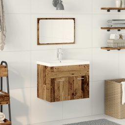 vidaXL Badkamerkast Oudhout 60 x 38,5 x 46 cm Bewerkt hout