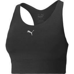 PUMA - Maat XL Mid Impact All-In Long Line Bra Dames Sportbeha - Zwart