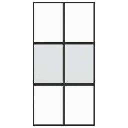 vidaXL Schuifdeur 102,5x205 cm gehard glas en aluminium zwart