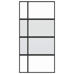 vidaXL Schuifdeur 102,5x205 cm gehard glas en aluminium zwart