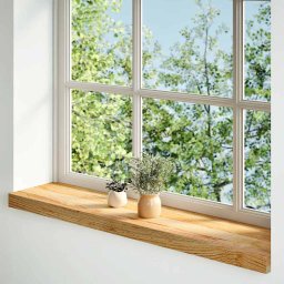 vidaXL Vensterbanken 2 st 70x20x2 cm massief eikenhout lichtbruin