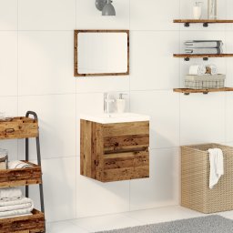 vidaXL Badkamertenk te kast Zwart Eiken 41 x 39 x 62 cm Bewerkt hout
