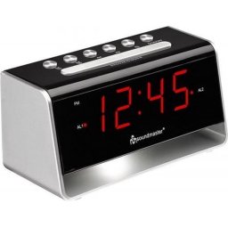 Soundmaster UR8100SI Super slim jumbo LED alarmklok met nachtlampje