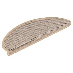 vidaXL Trapmatten zelfklevend 15 st sisal-look 65x21x4 cm lichtbeige