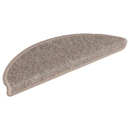 vidaXL Trapmatten 15 st 56x17x3 cm Donkerbeige Halfrond