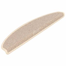 vidaXL Trapmatten 15 st 65x21x4 cm Wit en Bruin Halfrond Groot